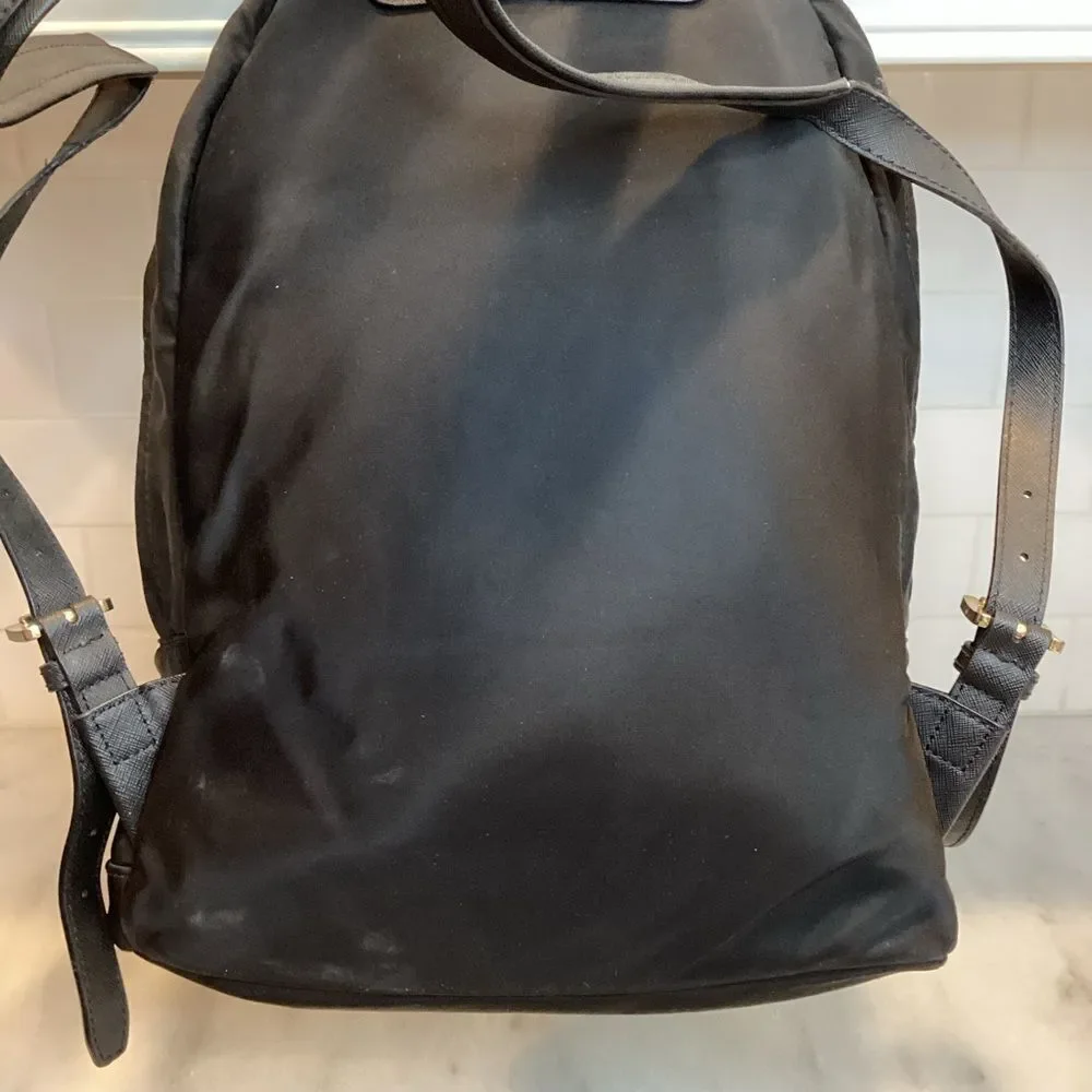 Michael Kors Backpack Jet Set Nylon Black Back Pack Purse Pocketbook Bag